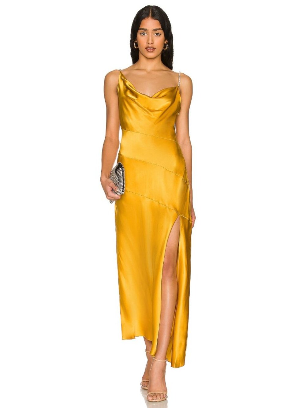 NICHOLAS Lark Dress in Citrine Yellow Silk
